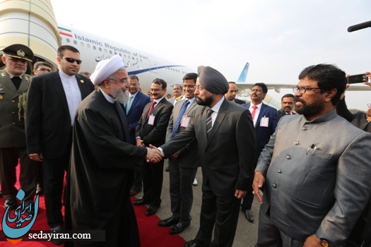 (تصاویر) استقبال از رییس جمهور در هندوستان