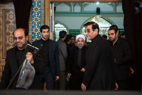 (تصاویر)-حضورحسن روحانی درمراسم عزاداری روزعاشورا-حرم عبدالعظیم حسنی