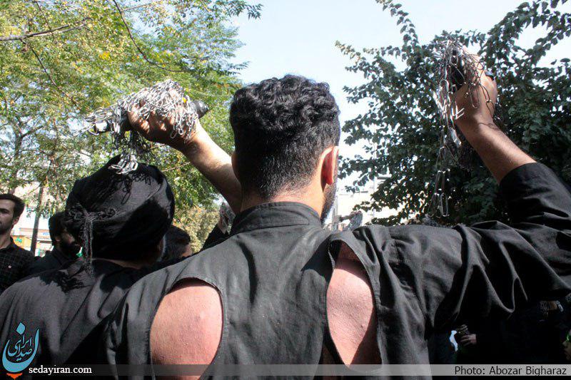 (تصاویر)-مراسم عزاداری درچهارراه گلوبندک تهران