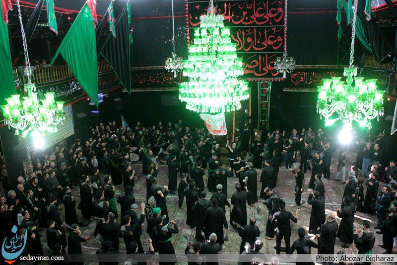 (تصاویر)-مراسم عزاداری درچهارراه گلوبندک تهران