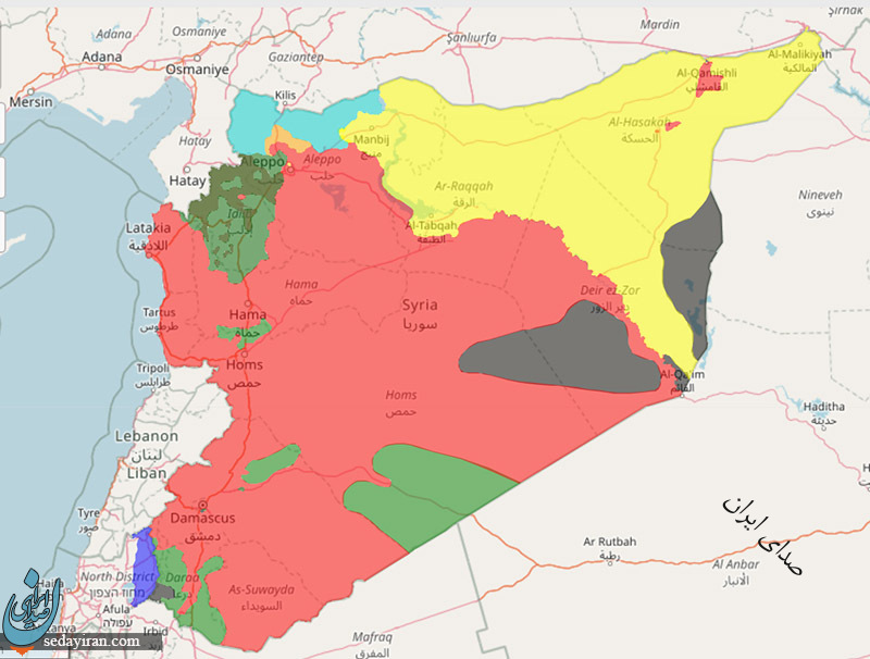 نقشه و وضعیت جنگ سوریه