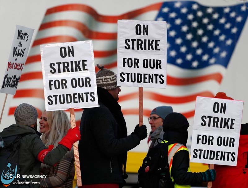 (تصاویر) اعتصاب معلمان در آمریکا‎