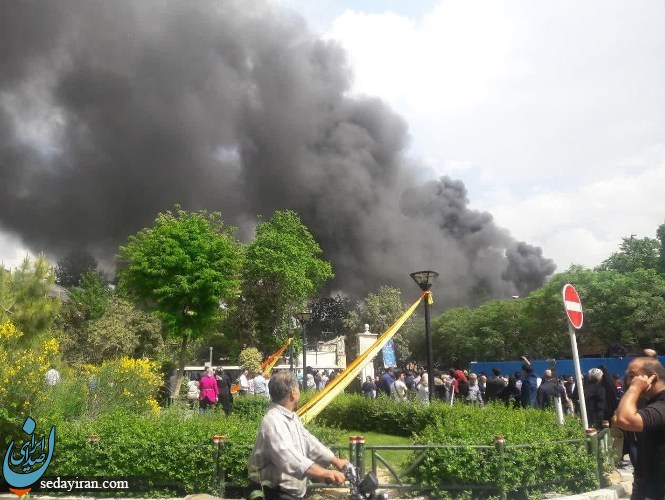 (تصاویر) آتش سوزی در بازار تهران