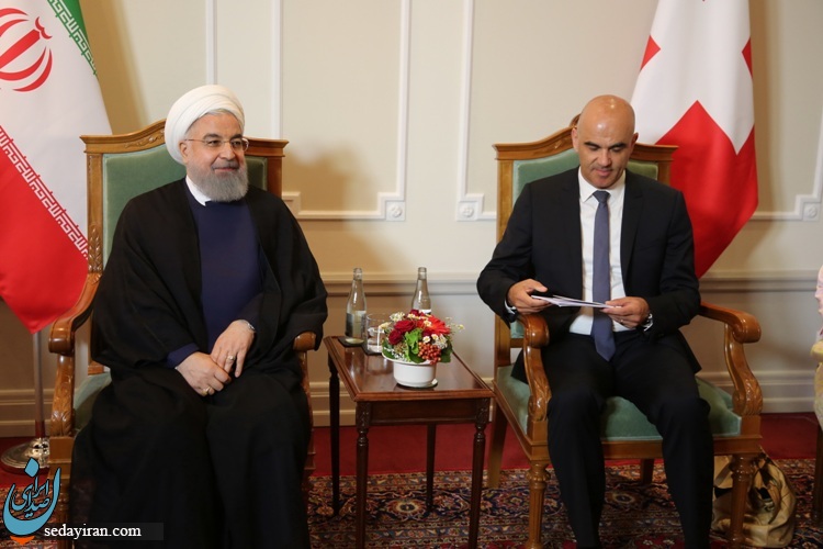 (تصاویر) دیدار روحانی با رئیس‌جمهور سوئیس