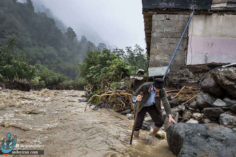 (تصاویر) خسارت سیل در روستاهای تالش