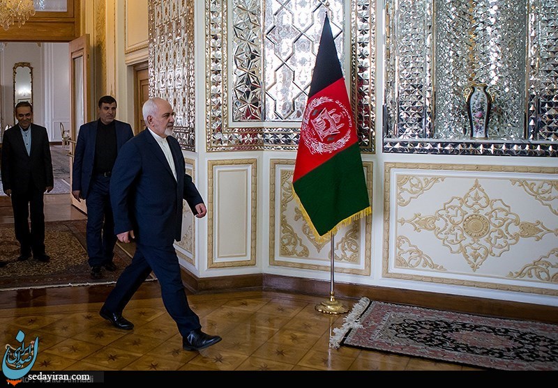 (تصاویر) دیدار رئیس شورای عالی صلح افغانستان با ظریف