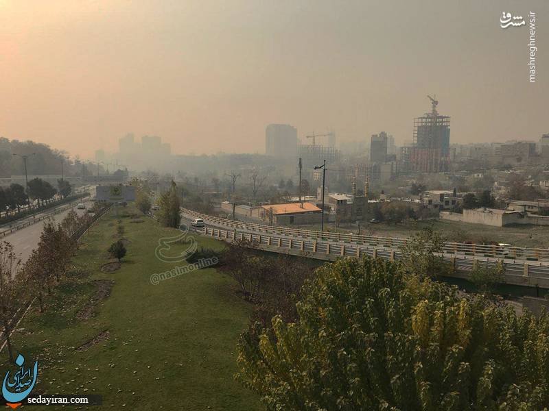 (تصویر) آلودگی شدید هوای پایتخت