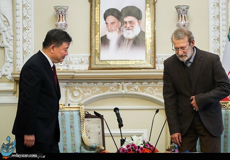 (تصاویر) دیدار نایب رئیس کنگره ملی چین با علی لاریجانی