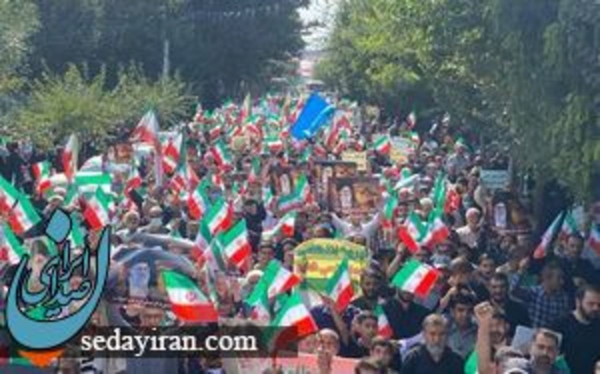 برگزاری اجتماع مردمی البرز در اعتراض به اغتشاشات اخیر در ایران   عکس