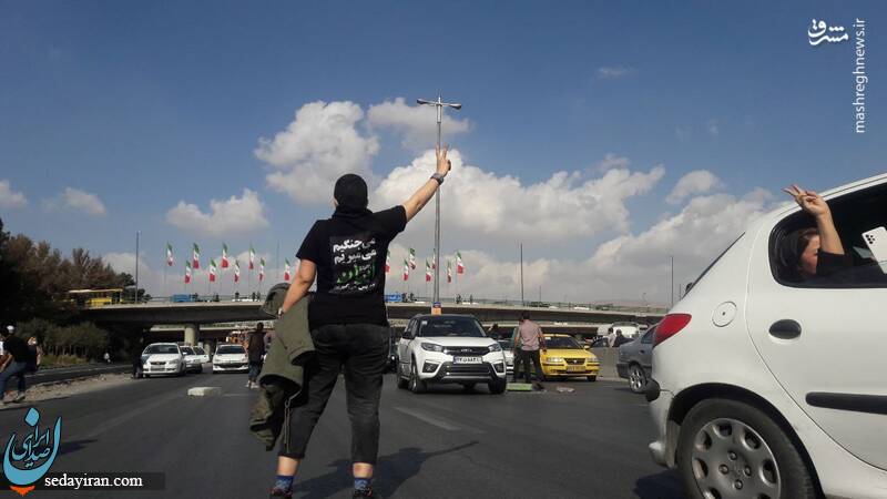 (تصاویر) اغتشاشات امروز در آزاد راه تهران- قزوین