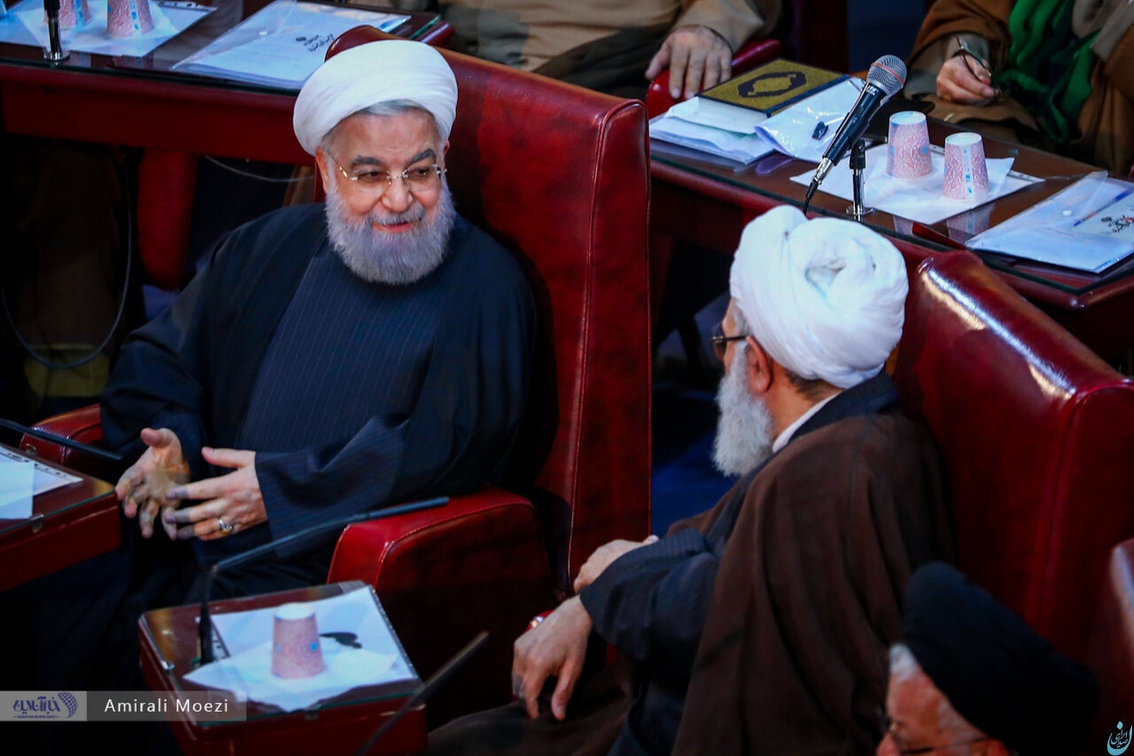 آخرین حضور حسن روحانی و احمد جنتی در خبرگان