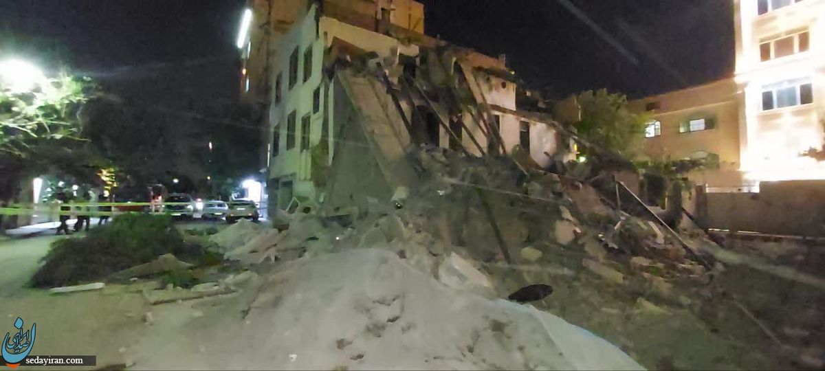 ریزش منزل مسکونی 3 طبقه در مشهد در پی گودبرداری   جزیبات