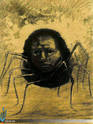 عنکبوت گریان اثر اودیلون ردون ۱۸۸۱+(تصویر)