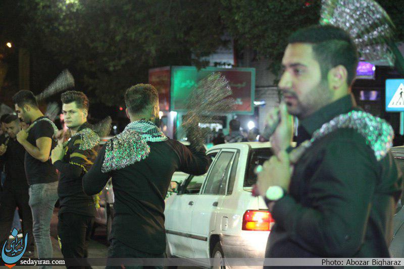 (تصاویر)-دسته های زنجیرزنی درخیابان گرگان
