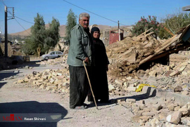 (تصاویر)-خسارت زلزله در روستاهای سر پل ذهاب