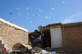 (تصاویر)-خسارت زلزله در روستاهای سر پل ذهاب