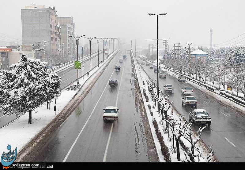 (تصاویر) بارش برف در ارومیه