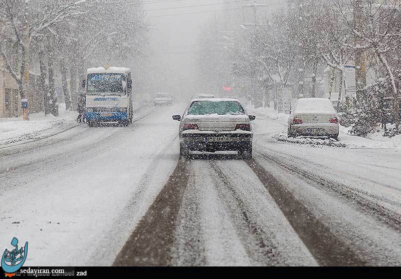 (تصاویر) بارش برف در ارومیه
