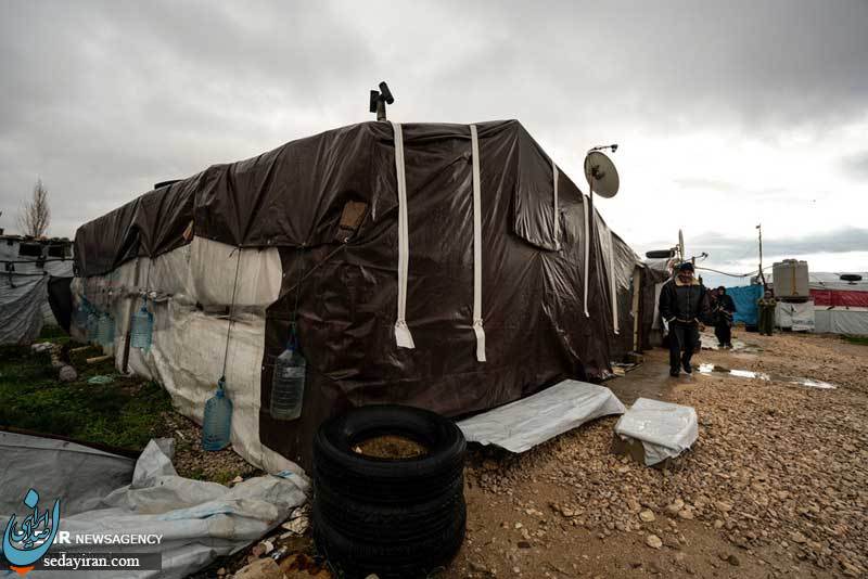 (تصاویر) سیل در کمپ آوارگان سوری در لبنان