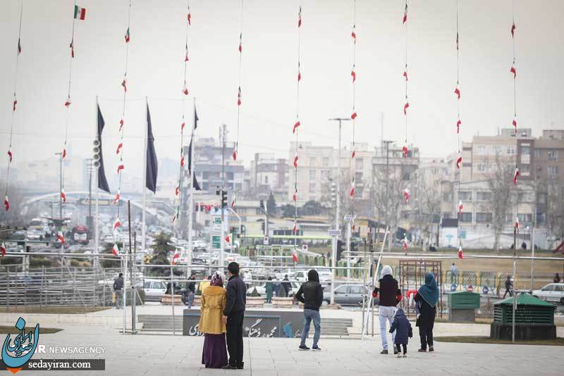 (تصاویر) آذین بندی شهر با پرچم مقدس جمهوری اسلامی ایران