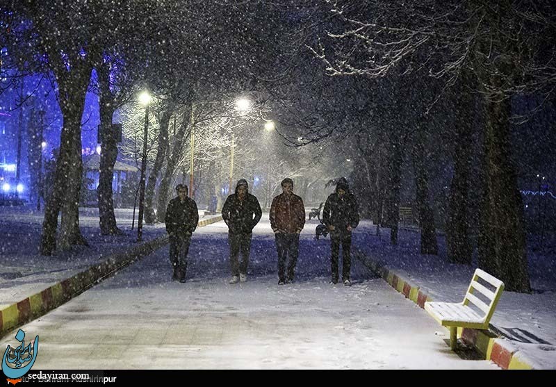 (تصاویر) بارش برف در اردبیل
