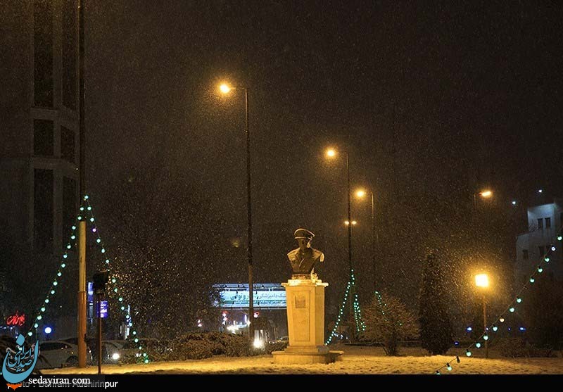 (تصاویر) بارش برف در اردبیل