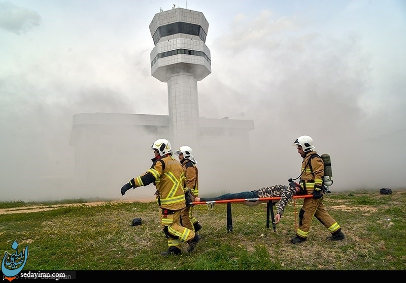 (تصاویر) مانور طرح اضطراری فرودگاه شهید دستغیب شیراز