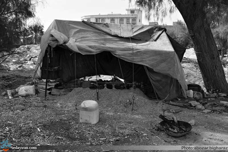 (تصاویر) زندگی بدوی چادرنشینان در قلب شهر لار