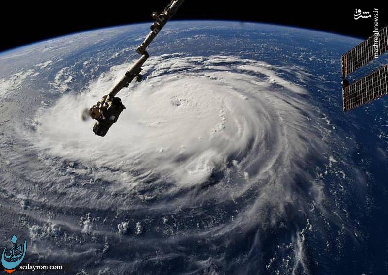 تصویری ماهواره‌ای از طوفان فلورانس