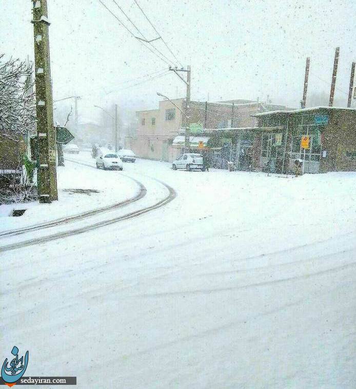 (تصویر) بارش برف در اردبیل
