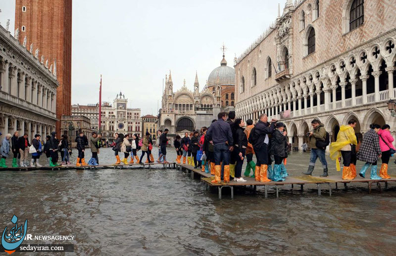 (تصاویر) بالا آمدن سطح آب در ونیز ایتالیا