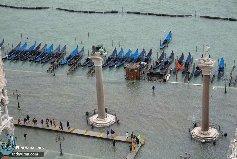 (تصاویر) بالا آمدن سطح آب در ونیز ایتالیا