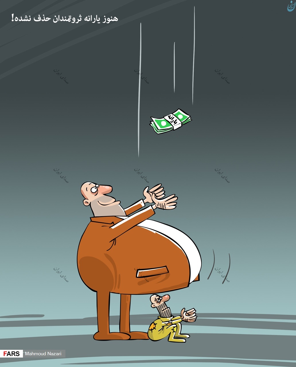 (کاریکاتور) یارانه ثروتمندان همچنان پرداخت می شود!