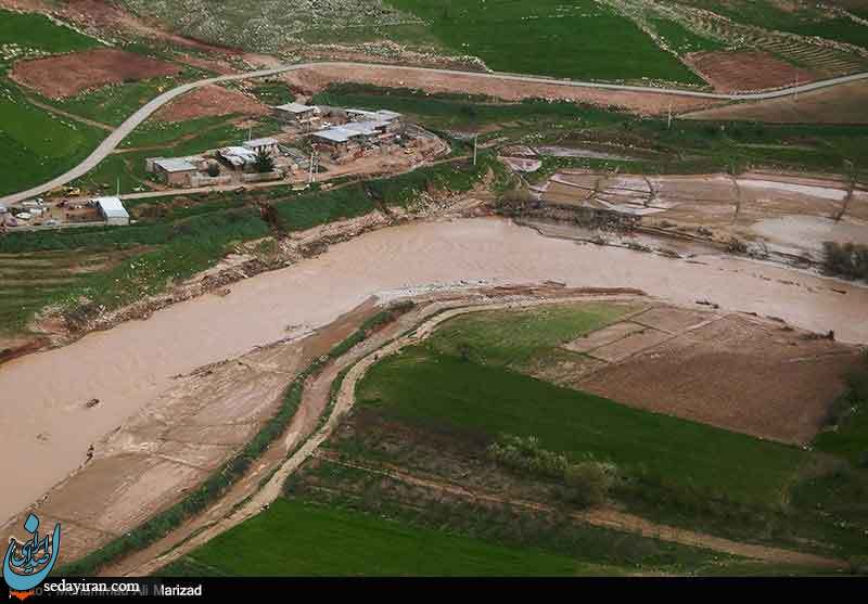 (تصاویر)  تصاویر هوایی از مناطق سیل زده لرستان