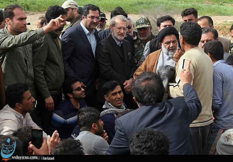 (تصاویر) بازدید رئیس مجلس شورای اسلامی از مناطق سیل زده لرستان