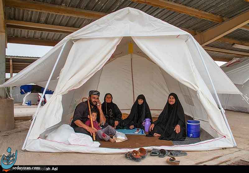 (تصاویر) اسکان سیل زدگان خوزستان در اردوگاه فارابی