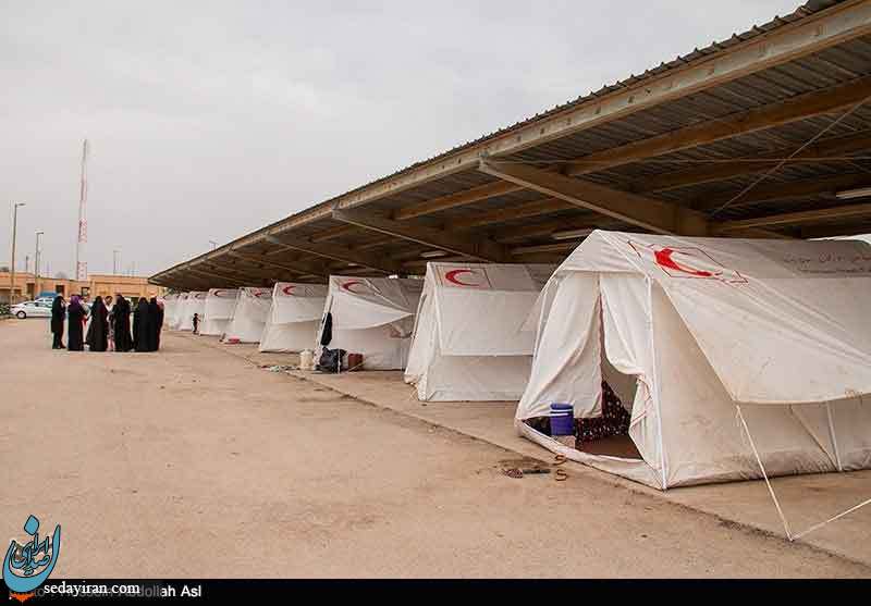 (تصاویر) اسکان سیل زدگان خوزستان در اردوگاه فارابی