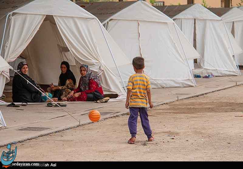 (تصاویر) اسکان سیل زدگان خوزستان در اردوگاه فارابی
