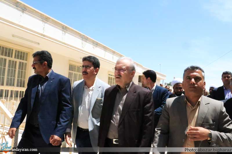 (تصاویر) سفر وزیر بهداشت به شهرستان خنج
