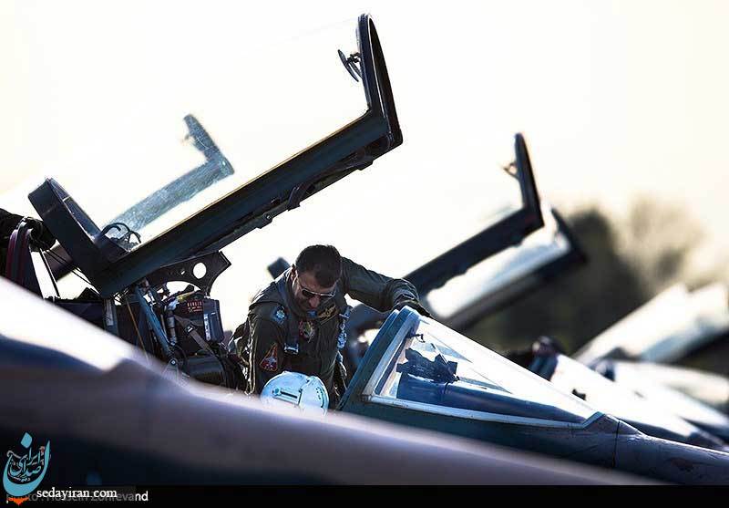 (تصاویر) رژه تمرینی جنگنده های نیروی هوایی ارتش