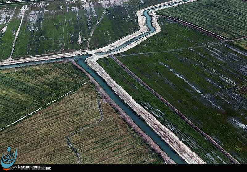 (تصاویر) تصاویر هوایی از مناطق سیل زده در اطراف رودخانه کارون