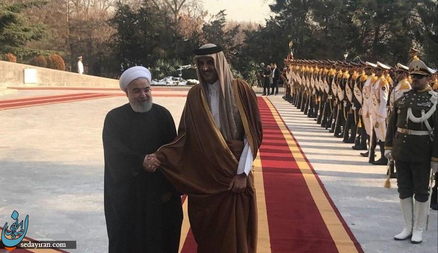 عکس استقبال رسمی روحانی از امیر قطر