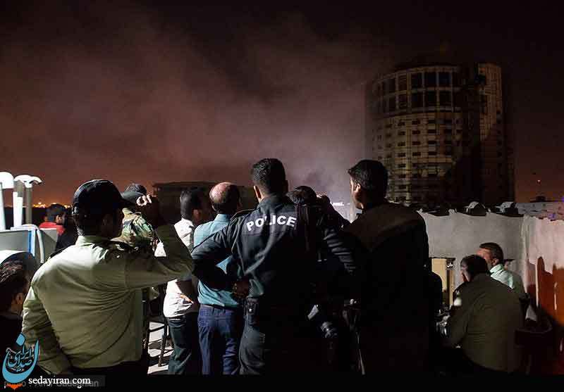(تصاویر) مهار آتش در هتل آسمان شیراز