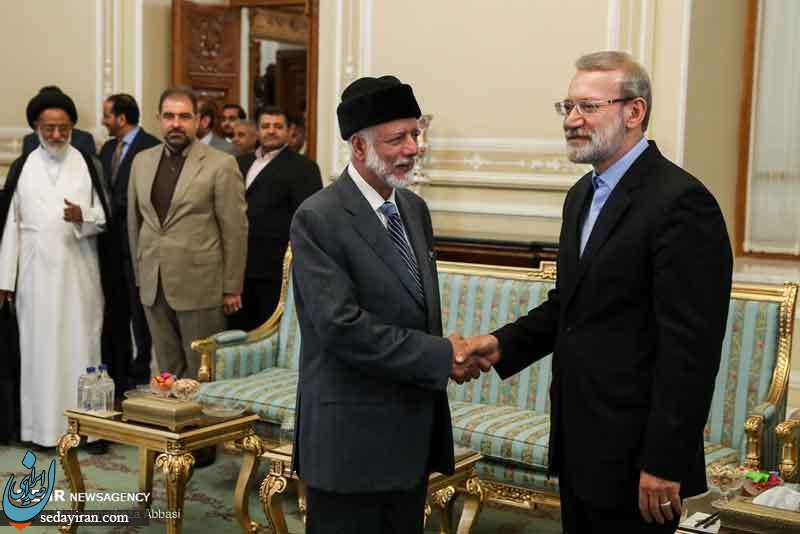 (تصاویر) دیدار وزیر امور خارجه عمان با رئیس مجلس شورای اسلامی