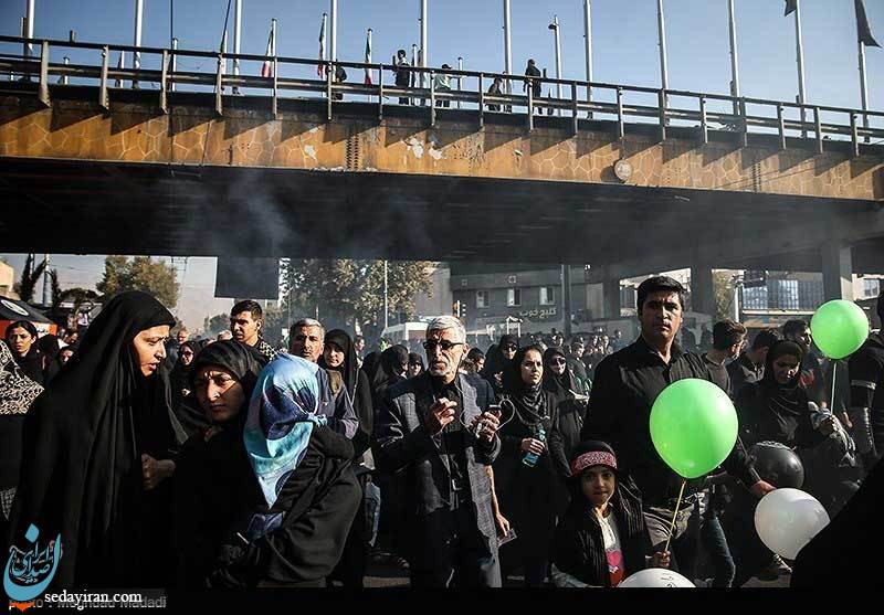 (تصاویر) پیاده روی جاماندگان اربعین حسینی(ع) در تهران
