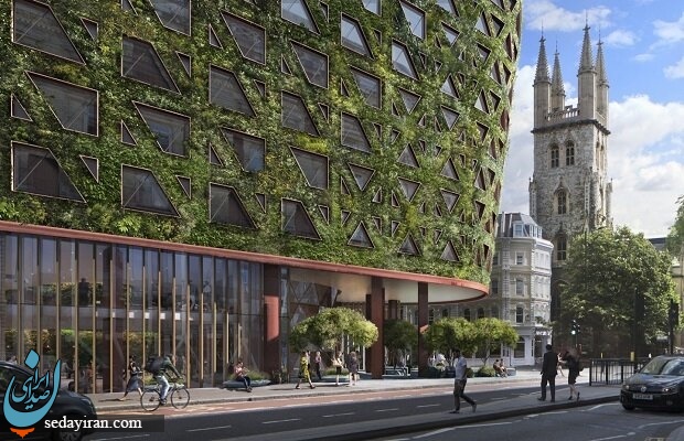 ساختمانی در لندن که نمای بیرونی آن با ۴۰۰ هزار نوع گیاه مختلف پوشانده خواهد شد!