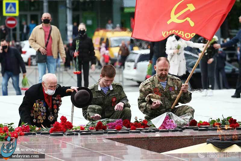 (تصاویر) جشن روز پیروزی زیر سایه کرونا در روسیه