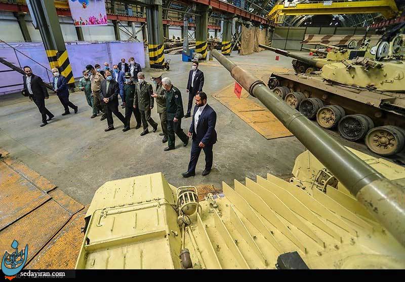 (تصاویر) افتتاح خط بهینه‌سازی تانک‌های نیروهای مسلح و راه اندازی خط تولید تایر خودروهای تاکتیکی