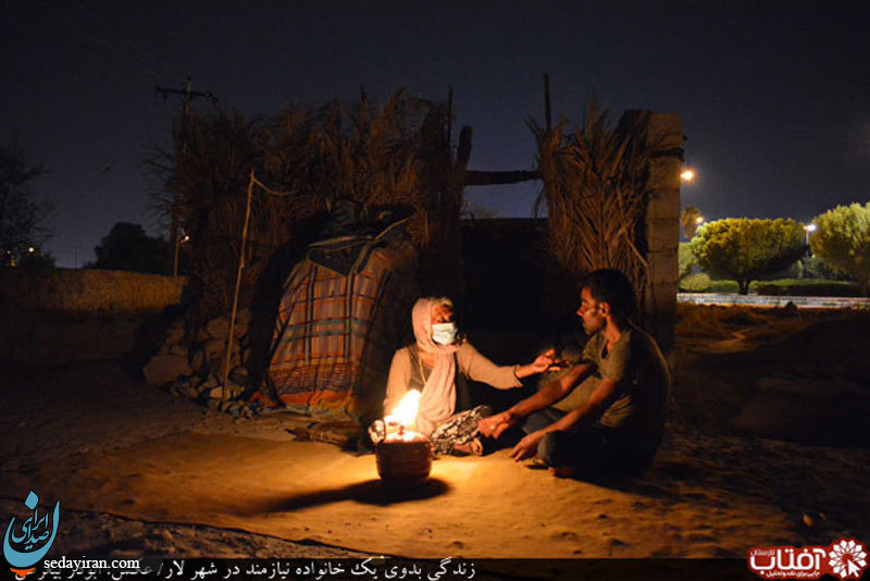 (تصاویر) بی سقف،بی چراغ،بی پناه در تابستانِ بی رحم لار/گزارش تصویری تکان دهنده از زندگی بدوی یک خانواده