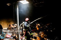 حادثه آتش سوزی در کارخانه سیمان قزوین